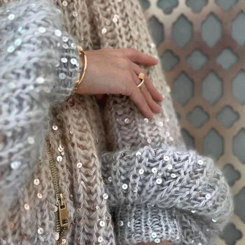 Veala | Elegant glinsterend zijden vest