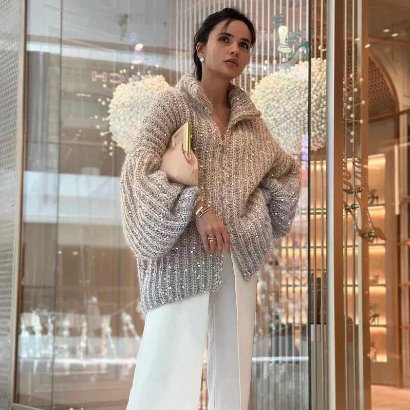 Veala | Elegant glinsterend zijden vest