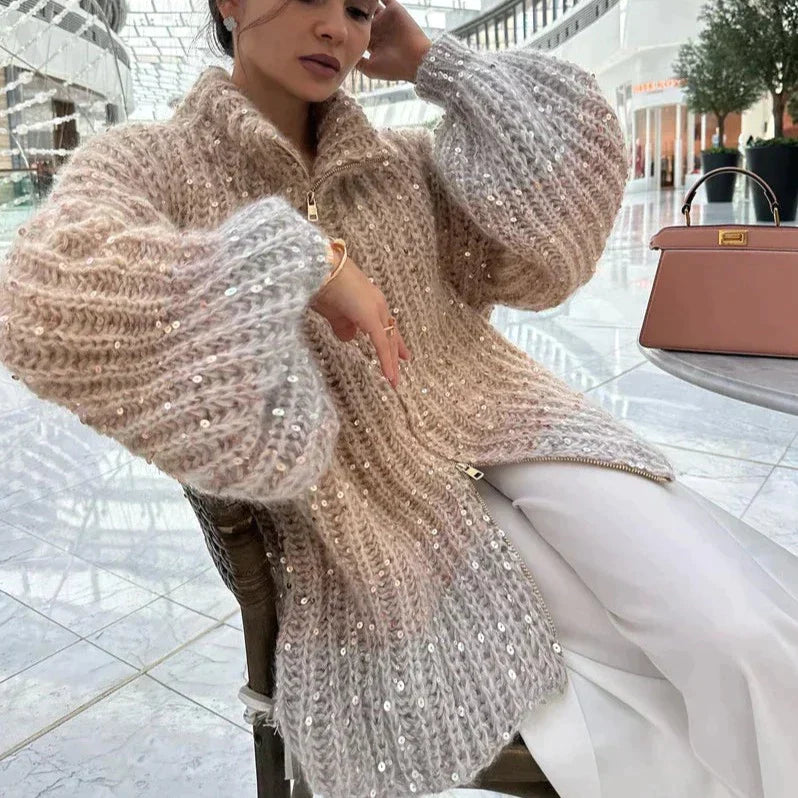 Veala | Elegant glinsterend zijden vest