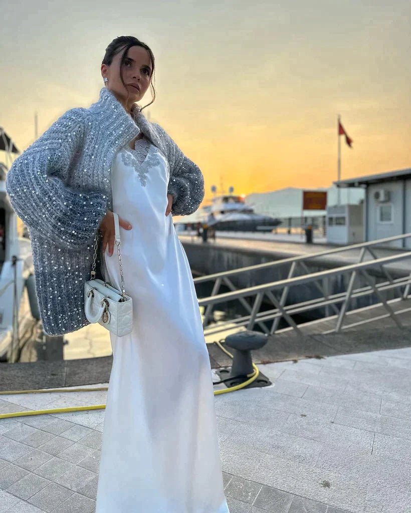 Veala | Modieuze elegante zijden vesttrui