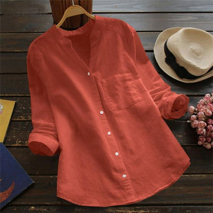 Cripes - Chemise décontractée et ample en lin-coton