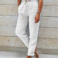 Monika™ | Pantalon élastique en coton et lin