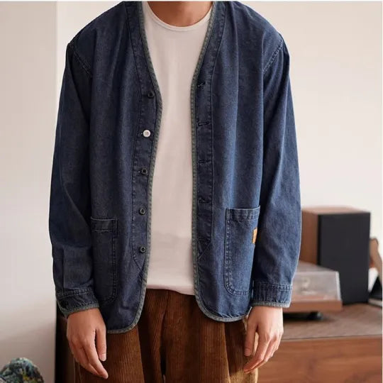 La Veste Classique En Denim Indigo