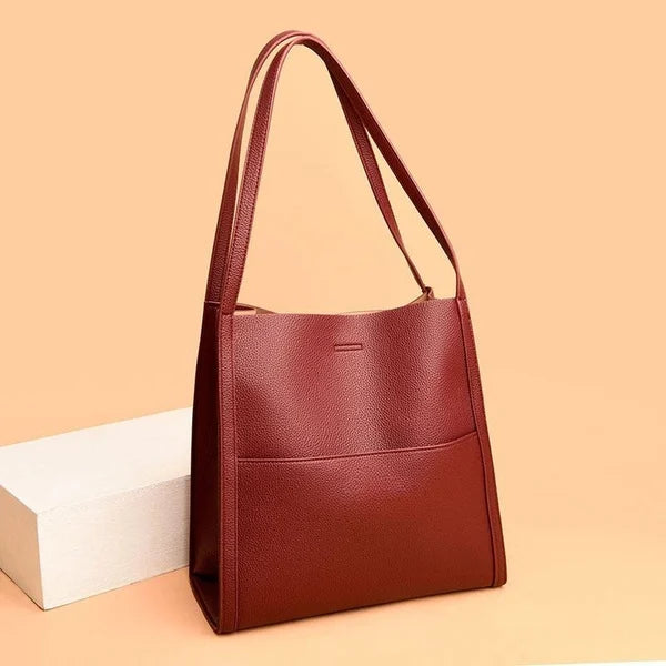 Lederstil-Schultertasche