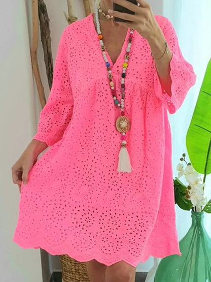 Mini-robe de vacances taille plus