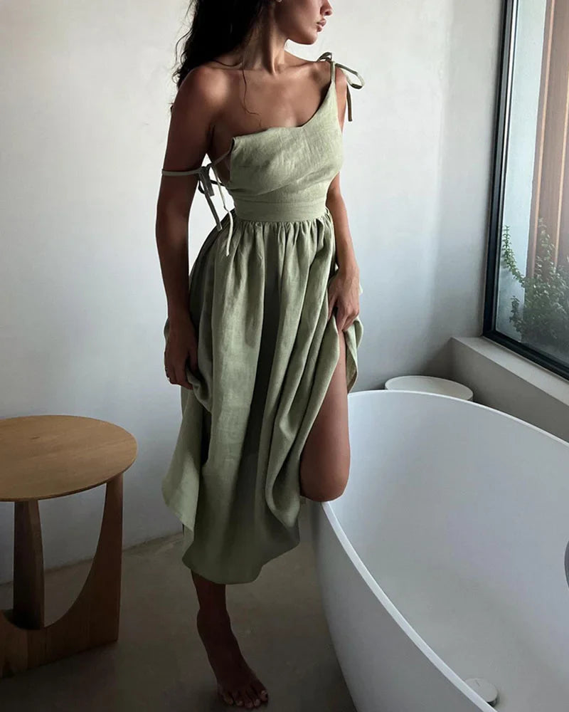 Élégante robe bustier avec décolleté en V