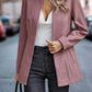 Cripes - Veste blazer unie rose moderne à manches longues