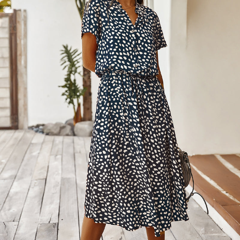 Emelia™ l Robe col V à pois