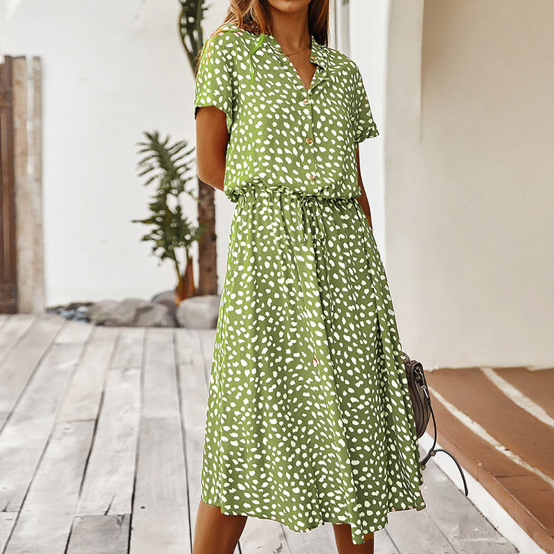 Emelia™ l Robe col V à pois