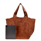 Übergroße Leder-Schultertasche für Frauen