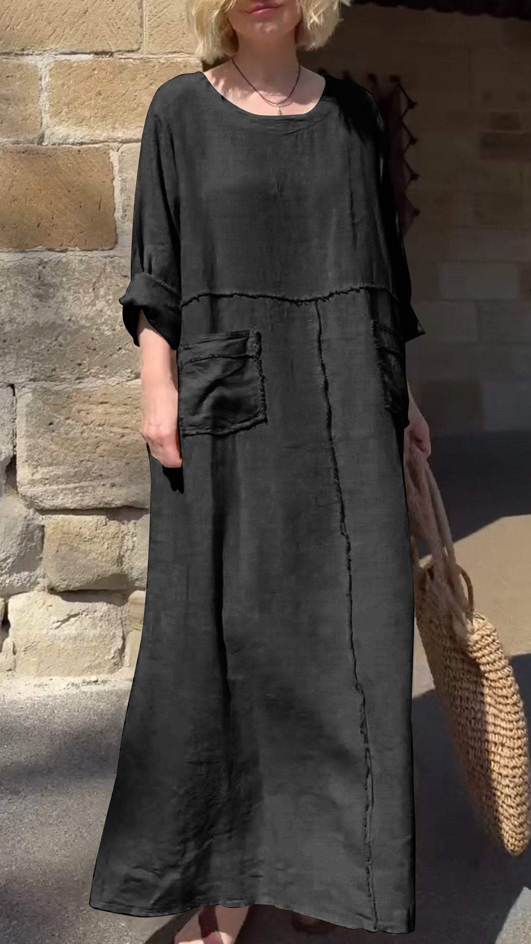 Robe décontractée à manches longues