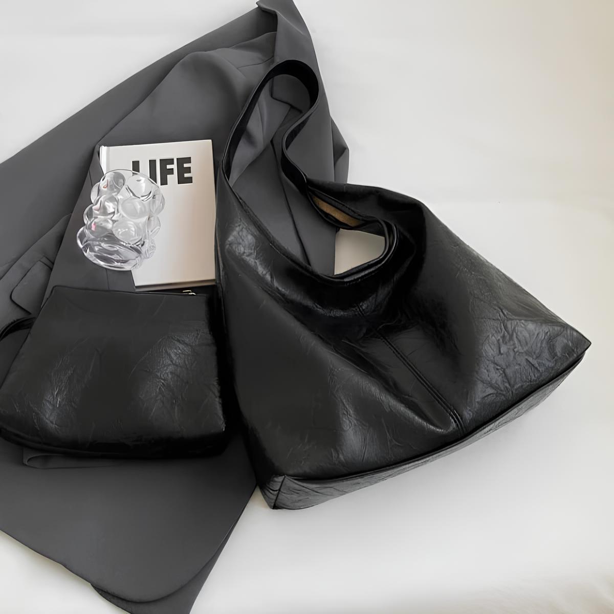 Große schicke Leder-Handtasche