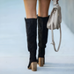 Bottes classiques en cuir pour femmes