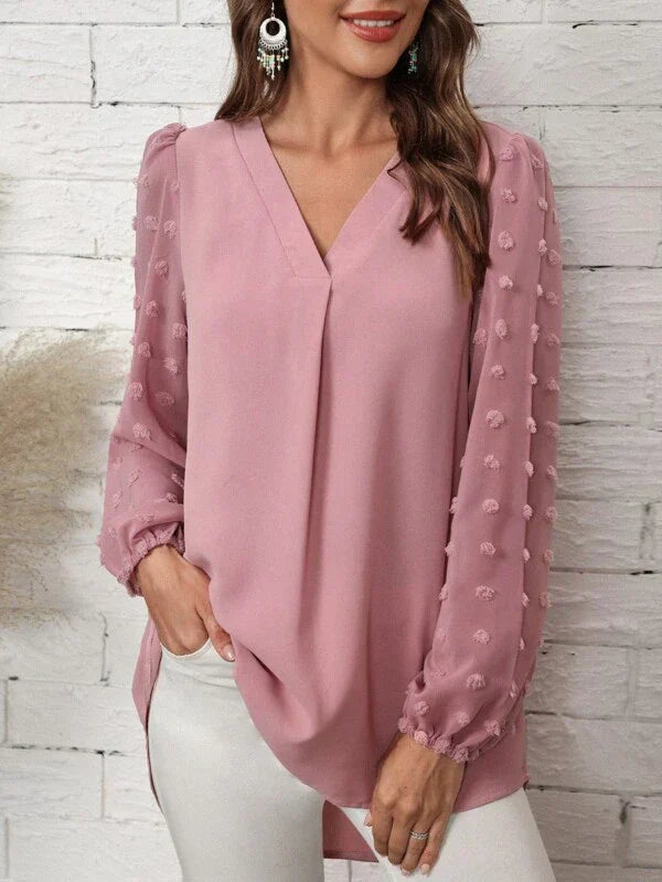 Blouse à manches longues pour femme