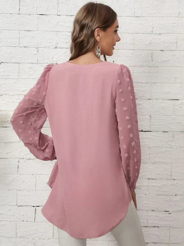 Blouse à manches longues pour femme