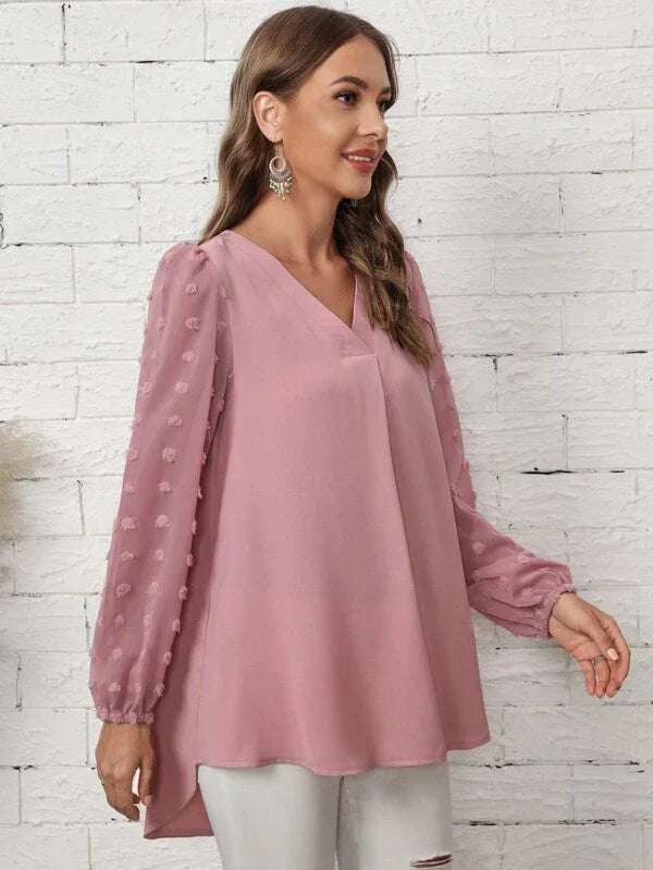 Blouse à manches longues pour femme