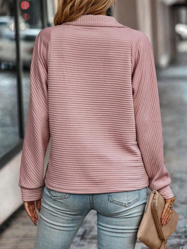 Confortable pull-over avec demi-zip