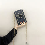Damen modische Handytasche mit elegantem Kettenriemen