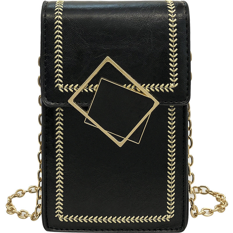 Damen modische Handytasche mit elegantem Kettenriemen