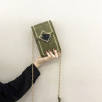 Damen modische Handytasche mit elegantem Kettenriemen