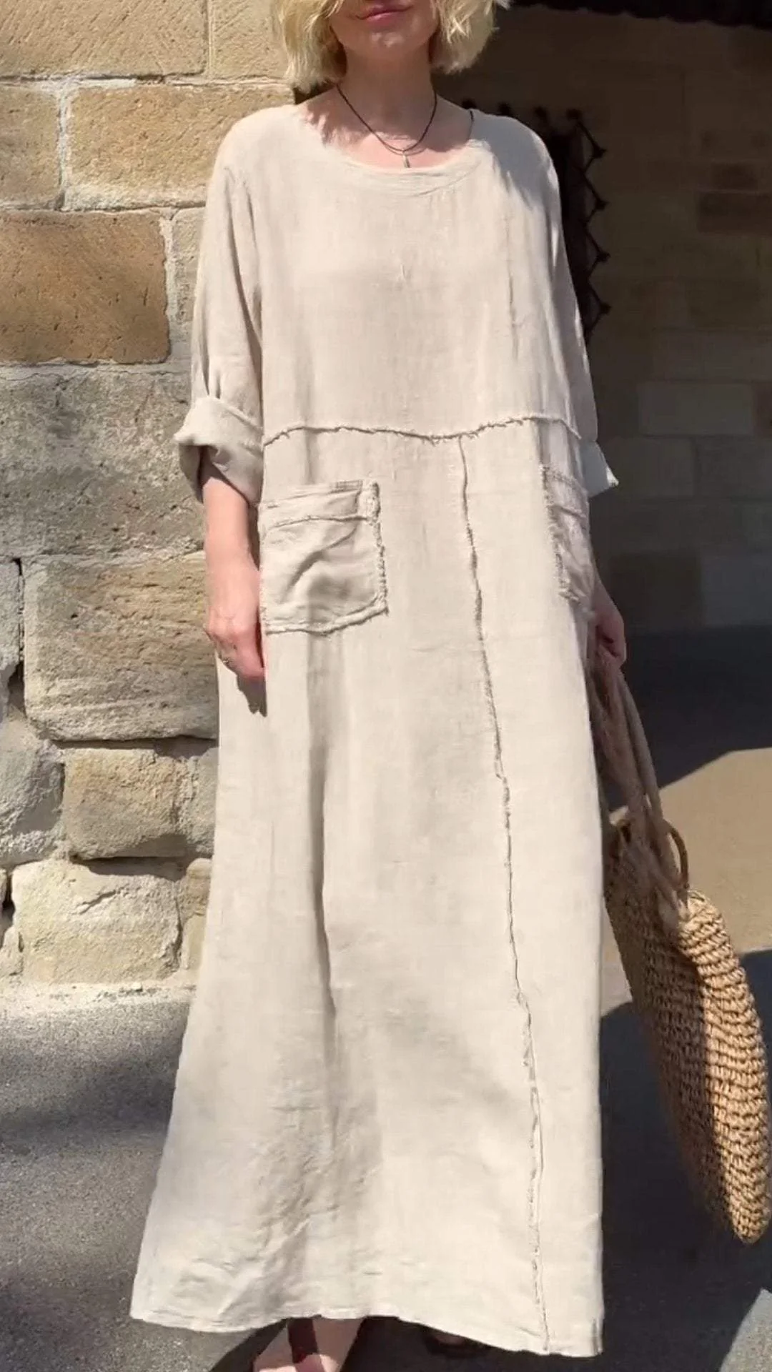 Robe décontractée à manches longues