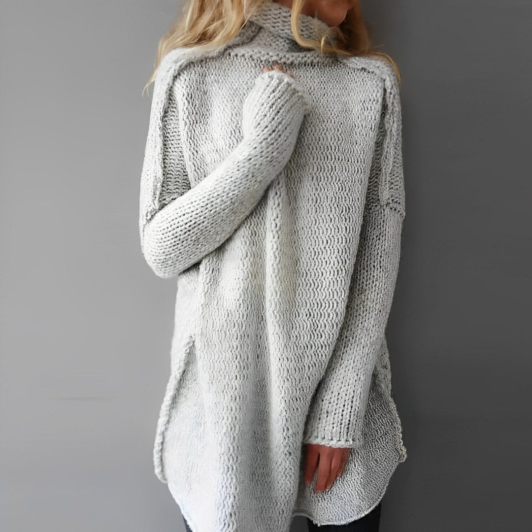 Pull long en maille chaude