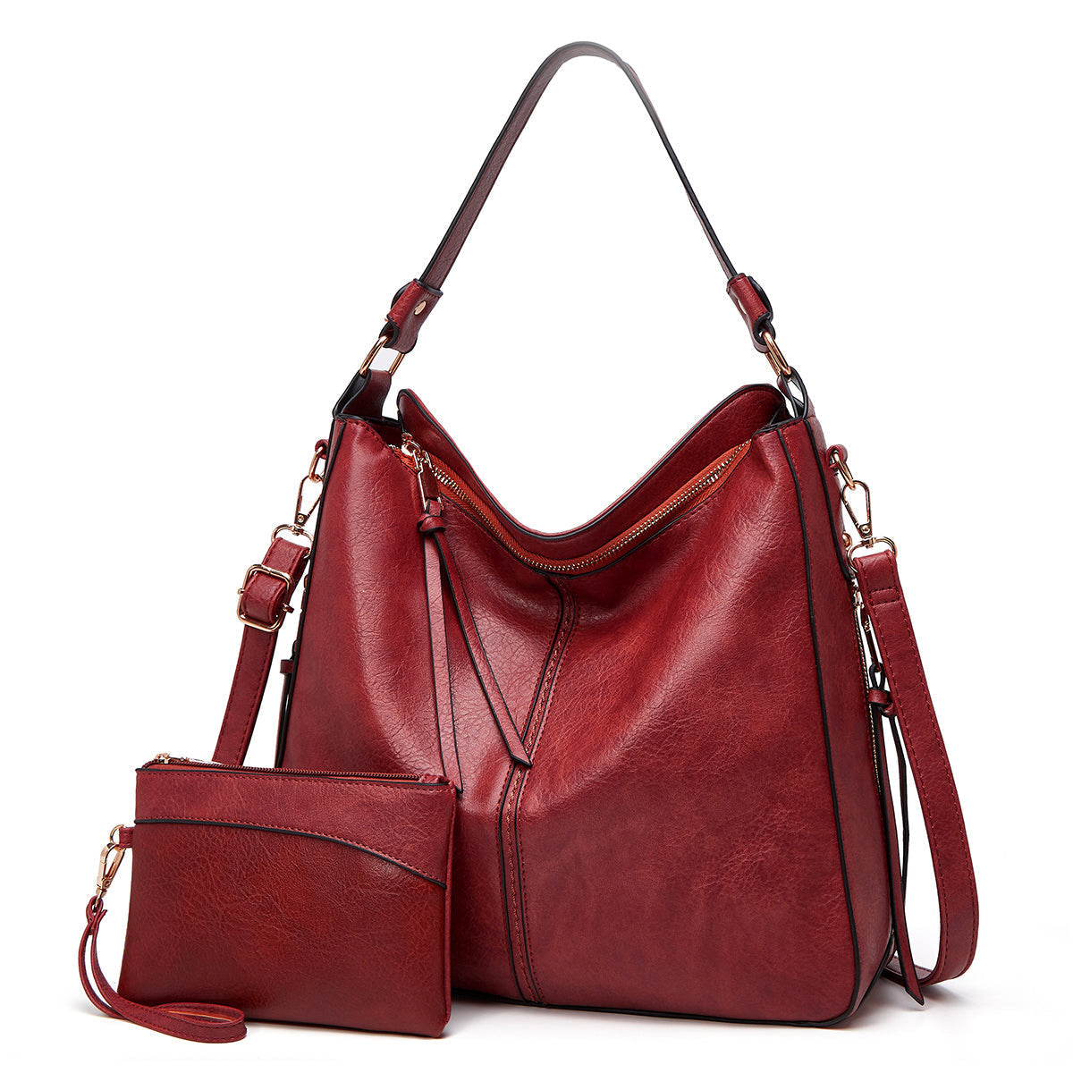 Vintage-inspirierte Leder Hobo-Tasche