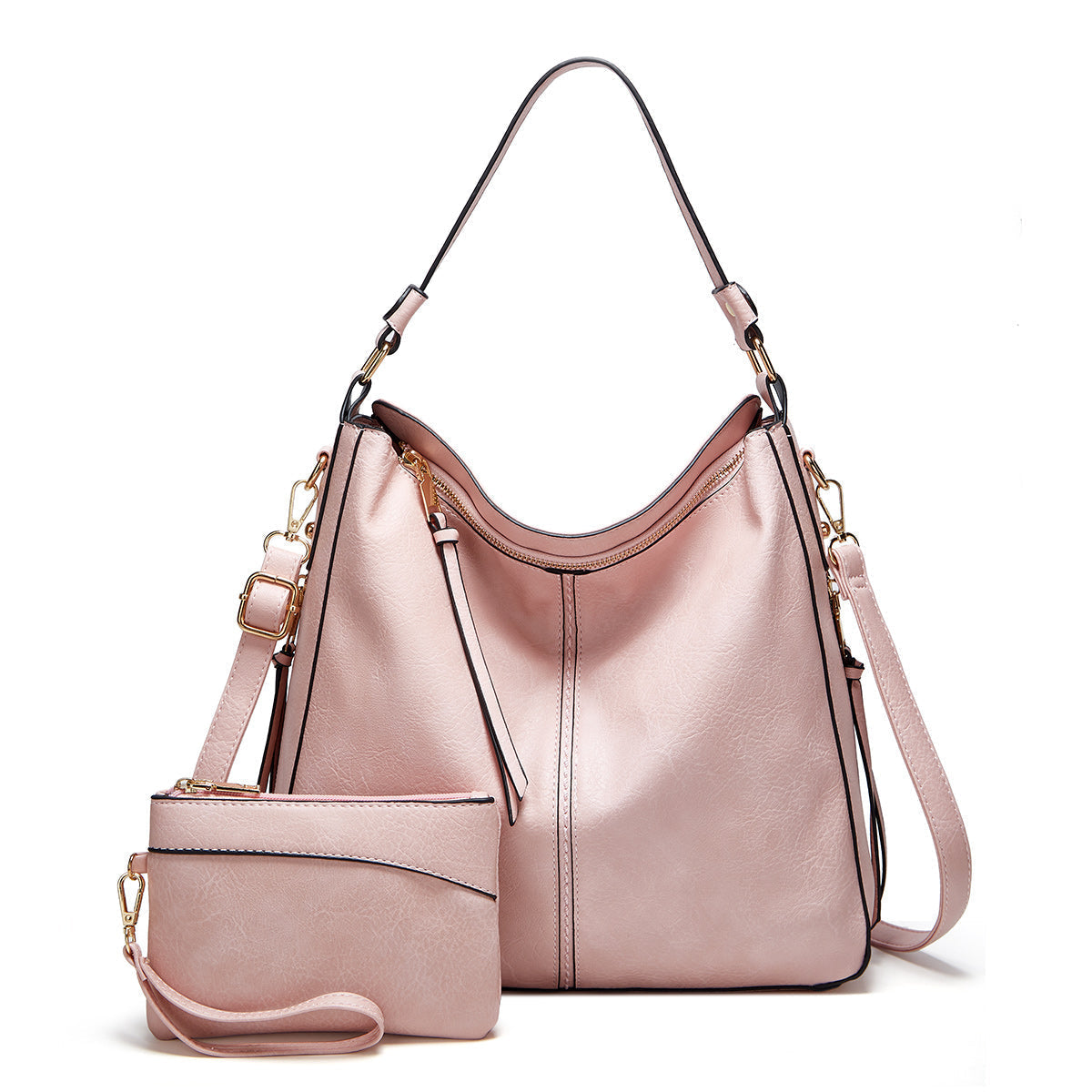 Vintage-inspirierte Leder Hobo-Tasche
