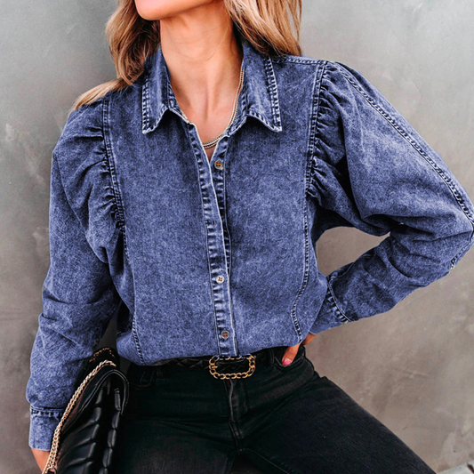 Blouse en denim élégante