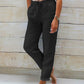 Monika™ | Pantalon élastique en coton et lin