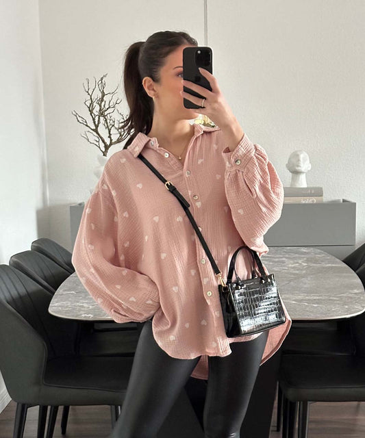 Cripes BLOUSE COEUR TAUPE