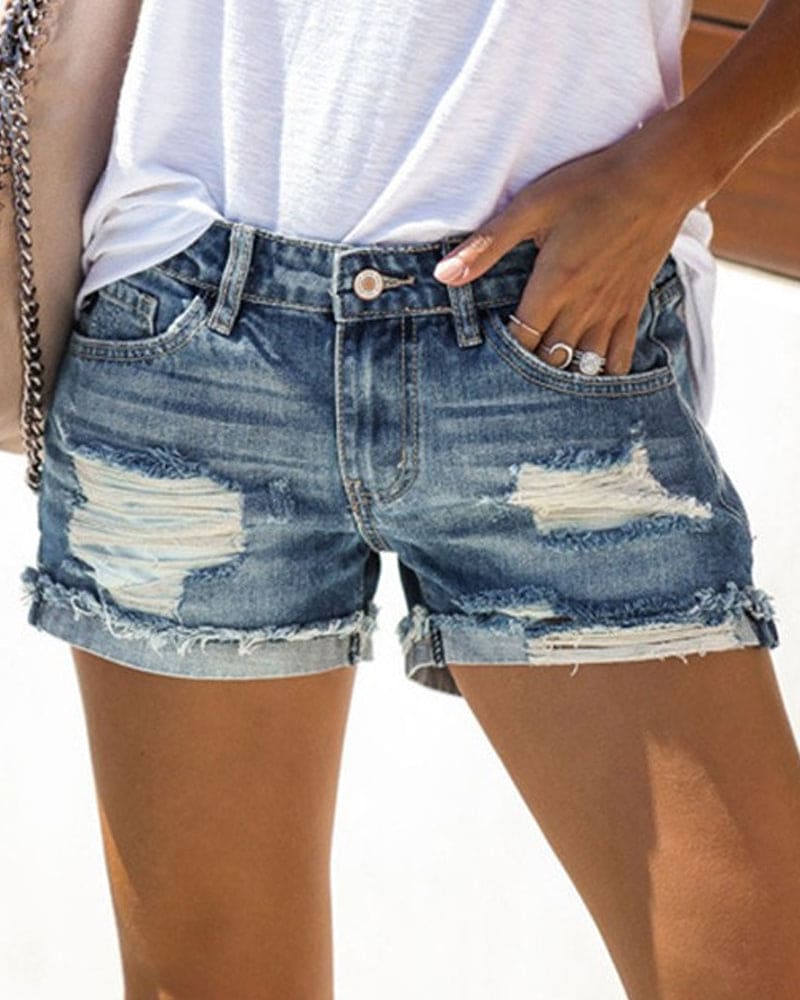 Short Cripes Pantalon En Jean Femme