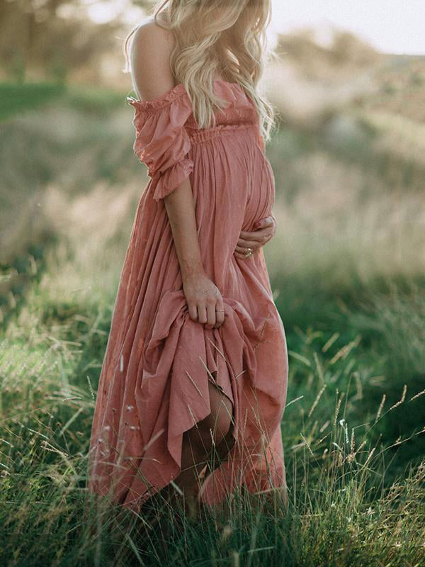 Cripes Boho Chic : Robe de maternité mode col bateau strass