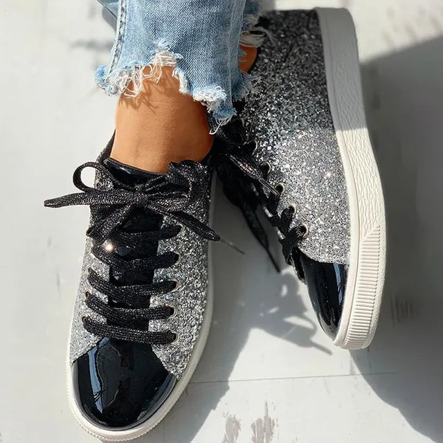 Cripes - Chaussures de luxe décontractées à paillettes pour femmes