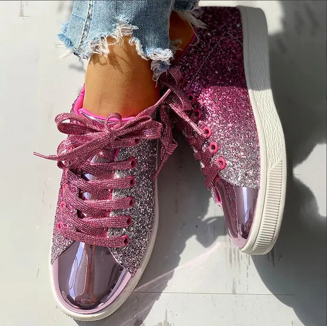 Cripes - Chaussures de luxe décontractées à paillettes pour femmes