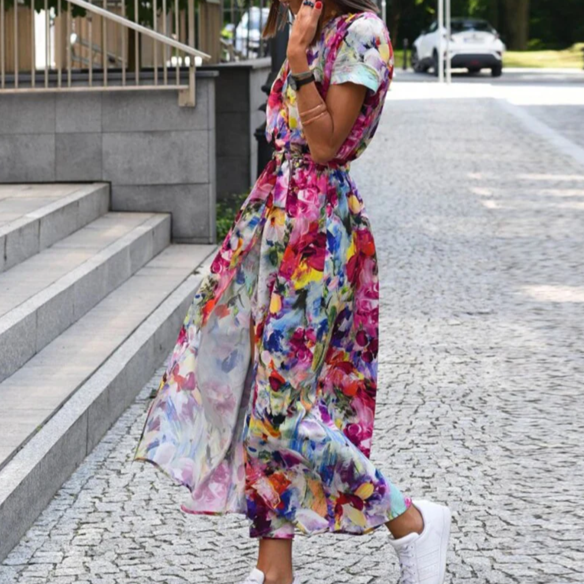 Robe à imprimé floral printemps/été