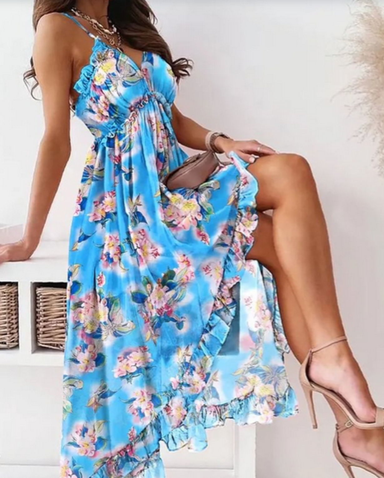 Robe ample avec bretelles boho