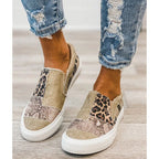 Damen modische Slip-On Sneakers mit verschiedenen Tiermustern