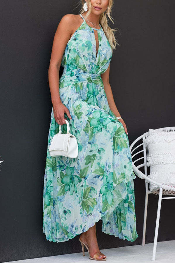 Robe cripes au charme fleuri