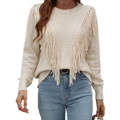Cripes - Pull d'Automne à Pompons pour Femme
