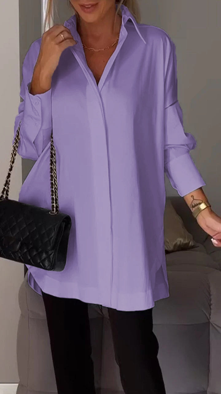 Blouse chique en mousseline de soie grande taille