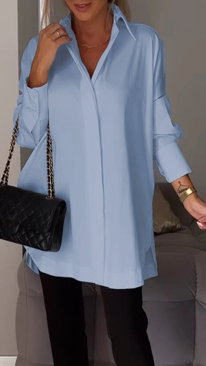 Blouse chique en mousseline de soie grande taille