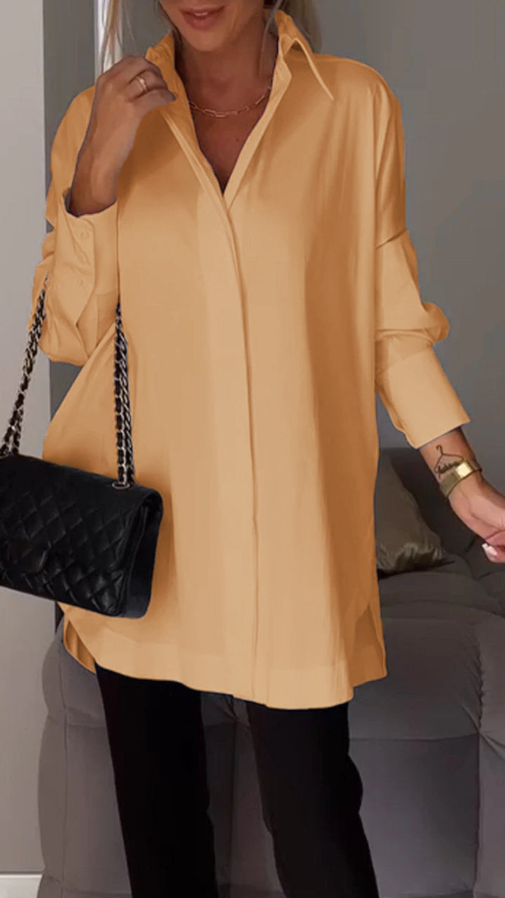 Blouse chique en mousseline de soie grande taille