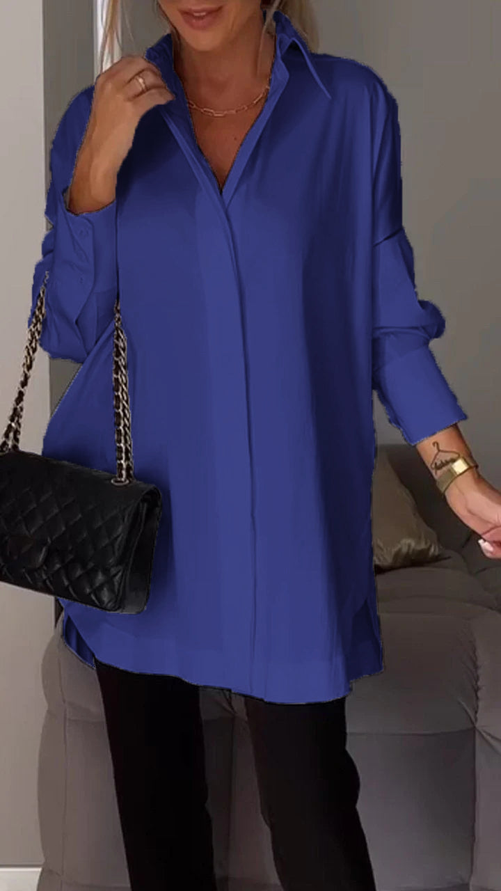 Blouse chique en mousseline de soie grande taille