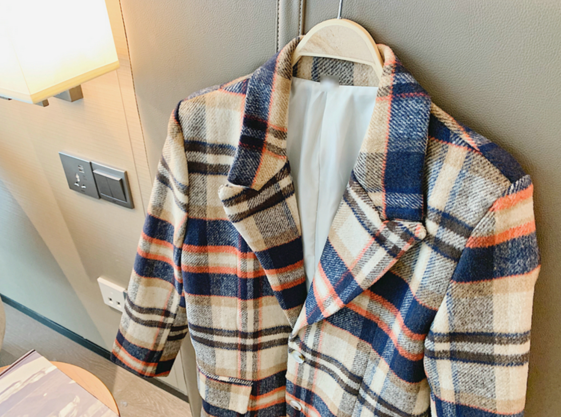 Crêpes | Manteau tartan élégant pour femme