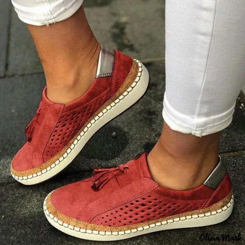 à glands : des slip-on casual stylés avec un talon bas