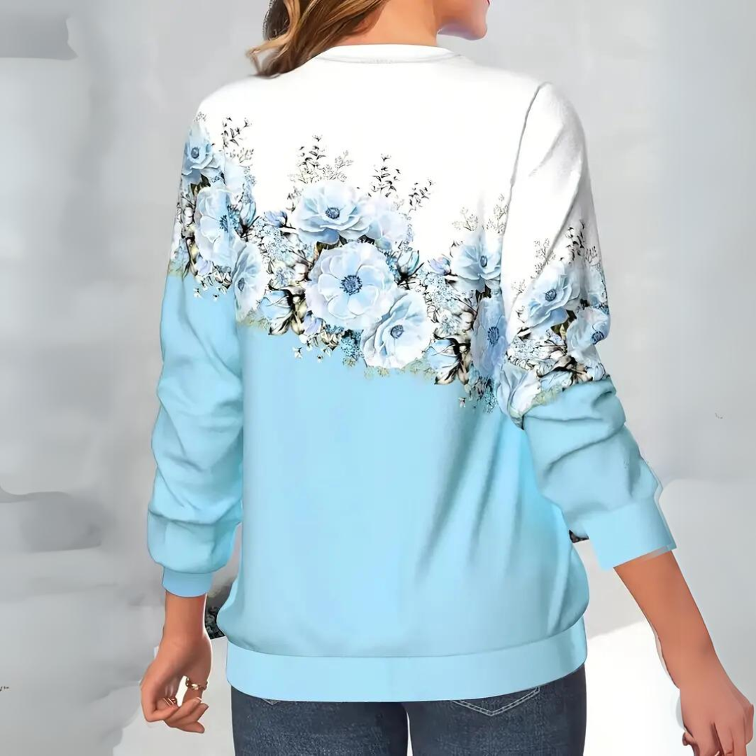 Élégant pull à motif floral pour femmes