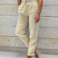 Monika™ | Pantalon élastique en coton et lin