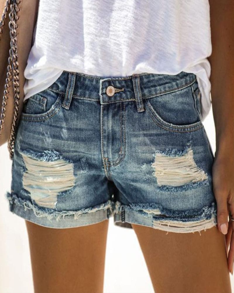 Short Cripes Pantalon En Jean Femme