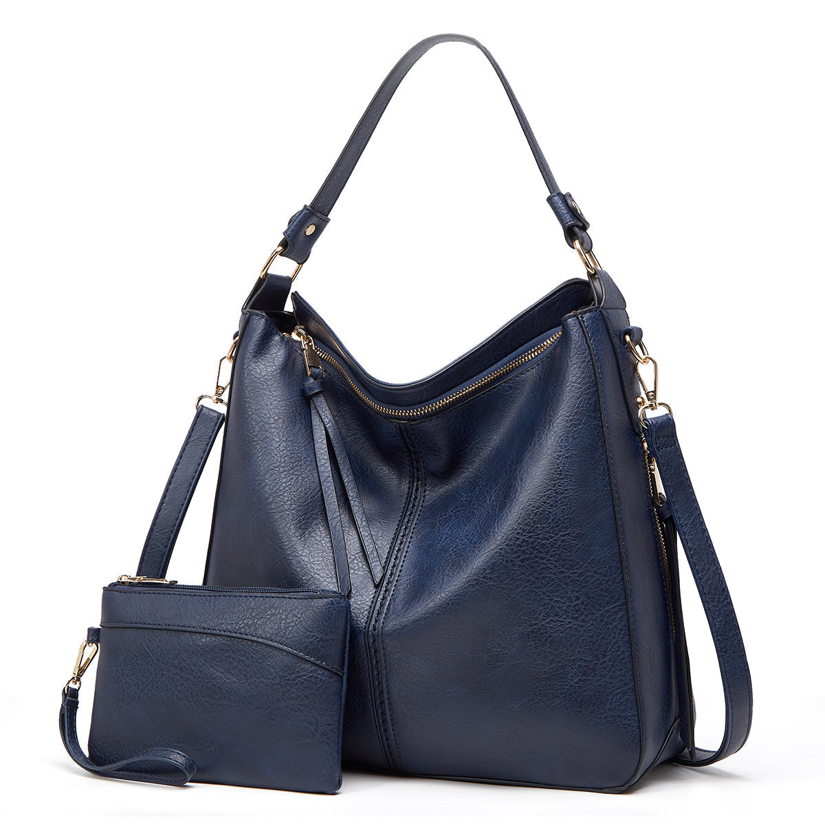 Vintage-inspirierte Leder Hobo-Tasche